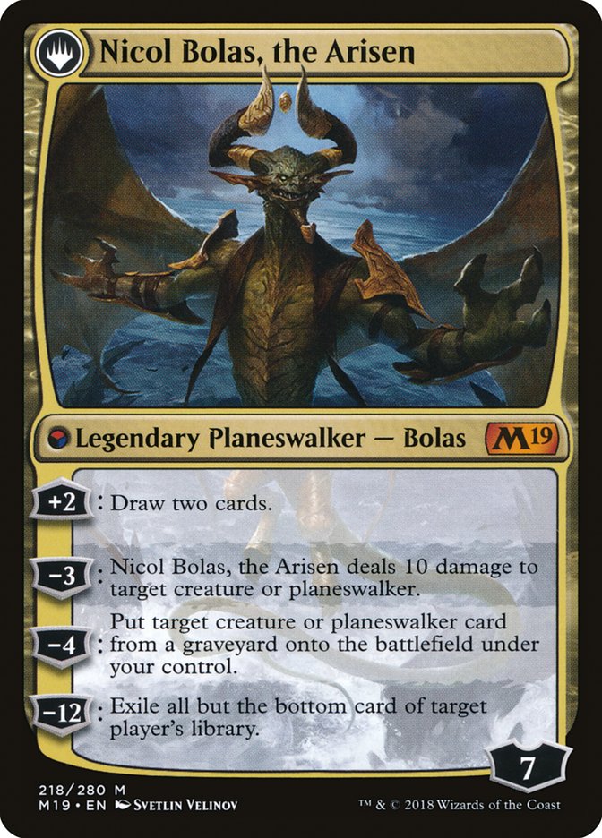Nicol Bolas, the Ravager // Nicol Bolas, the Arisen [Core Set 2019] (Display Case)