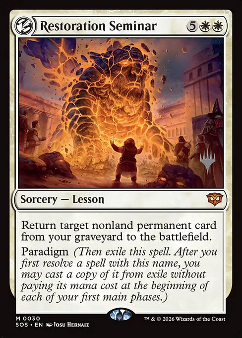 Restoration Seminar [Secrets of Strixhaven Promos #30p] (Display Case)