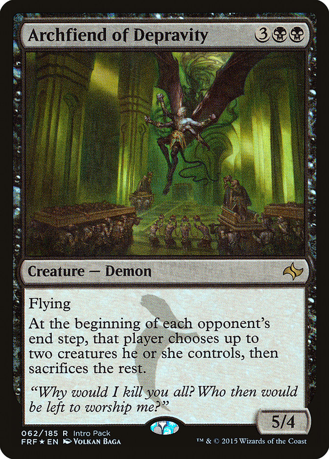 Archfiend of Depravity (Intro Pack) [Fate Reforged Promos] (Display Case)