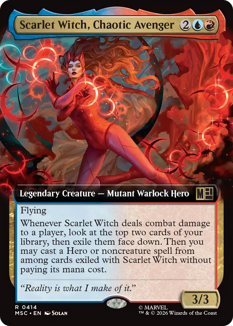 Scarlet Witch, Chaotic Avenger (Extended Art) [Marvel Super Heroes Commander] (Display Case)