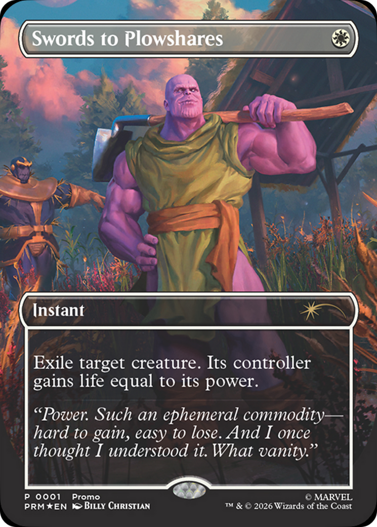 Swords to Plowshares (Borderless) (Magazine Insert) [Media Promos] (Display Case)