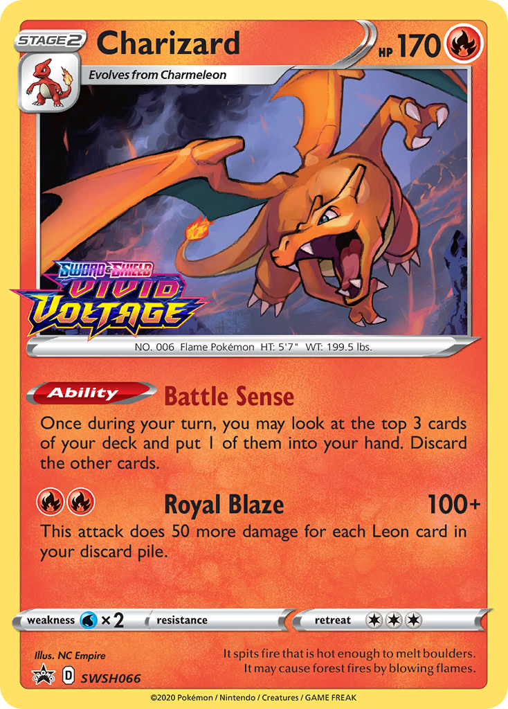 Charizard (SWSH066) (Prerelease Promo) [Sword & Shield: Black Star Promos] (Display Case)
