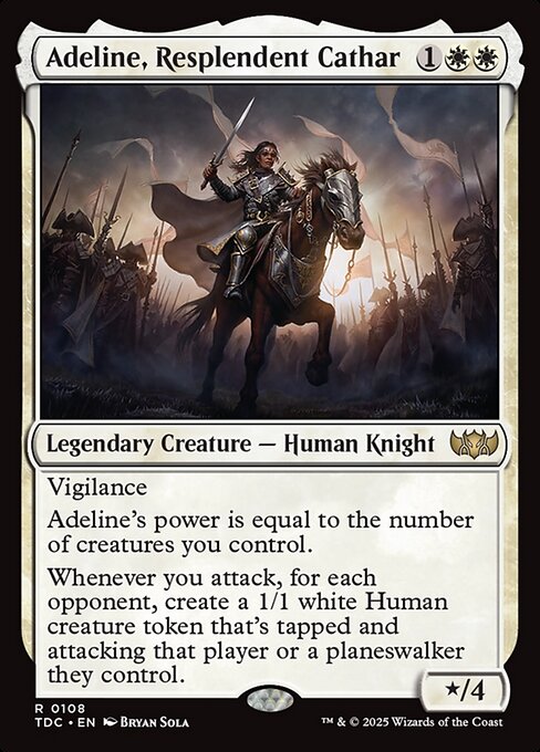 Adeline, Resplendent Cathar [Tarkir: Dragonstorm Commander #108] (Display Case)
