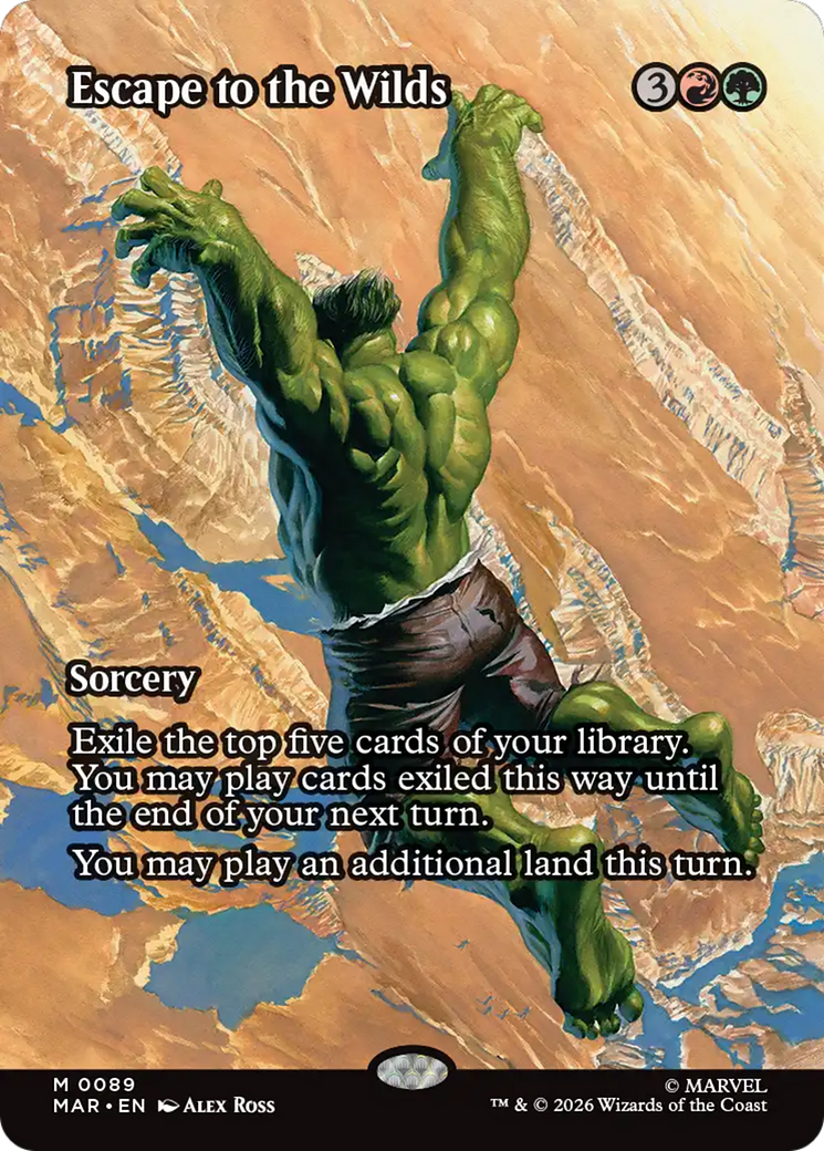 Escape to the Wilds (Borderless) [Marvel Universe: Eternal-Legal] (Display Case)