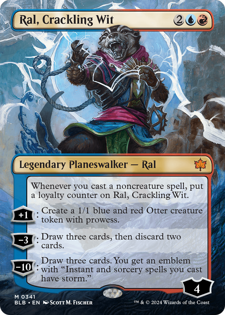 Ral, Crackling Wit (Borderless) [Bloomburrow] (Display Case)