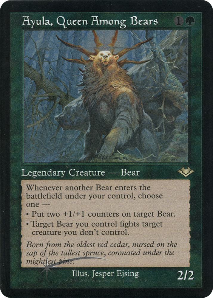 Ayula, Queen Among Bears (Retro Foil Etched) [Modern Horizons] (Display Case)