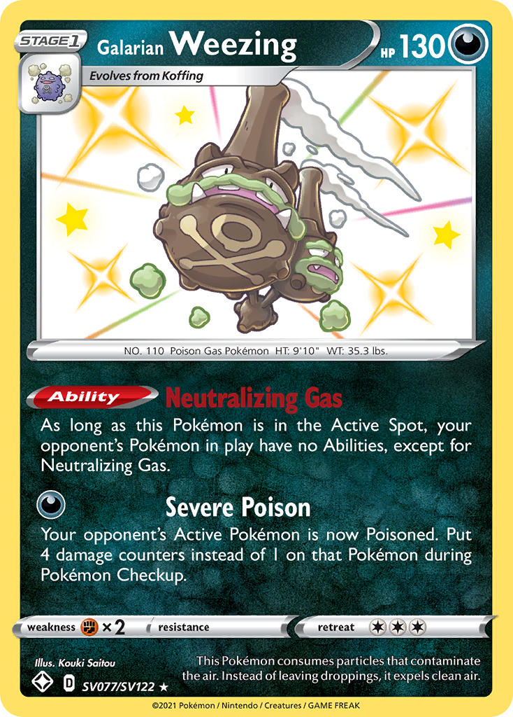 Galarian Weezing (SV077/SV122) [Sword & Shield: Shining Fates] (Display Case)