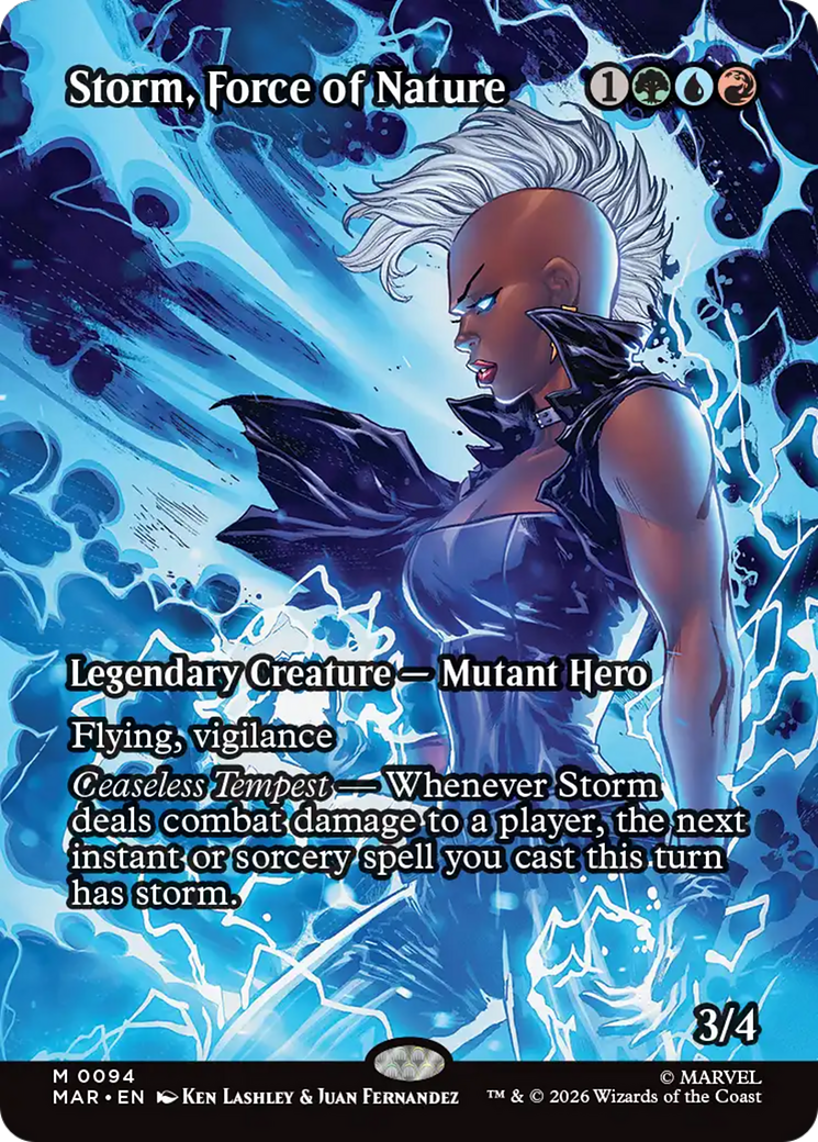 Storm, Force of Nature (Borderless) [Marvel Universe: Eternal-Legal] (Display Case)