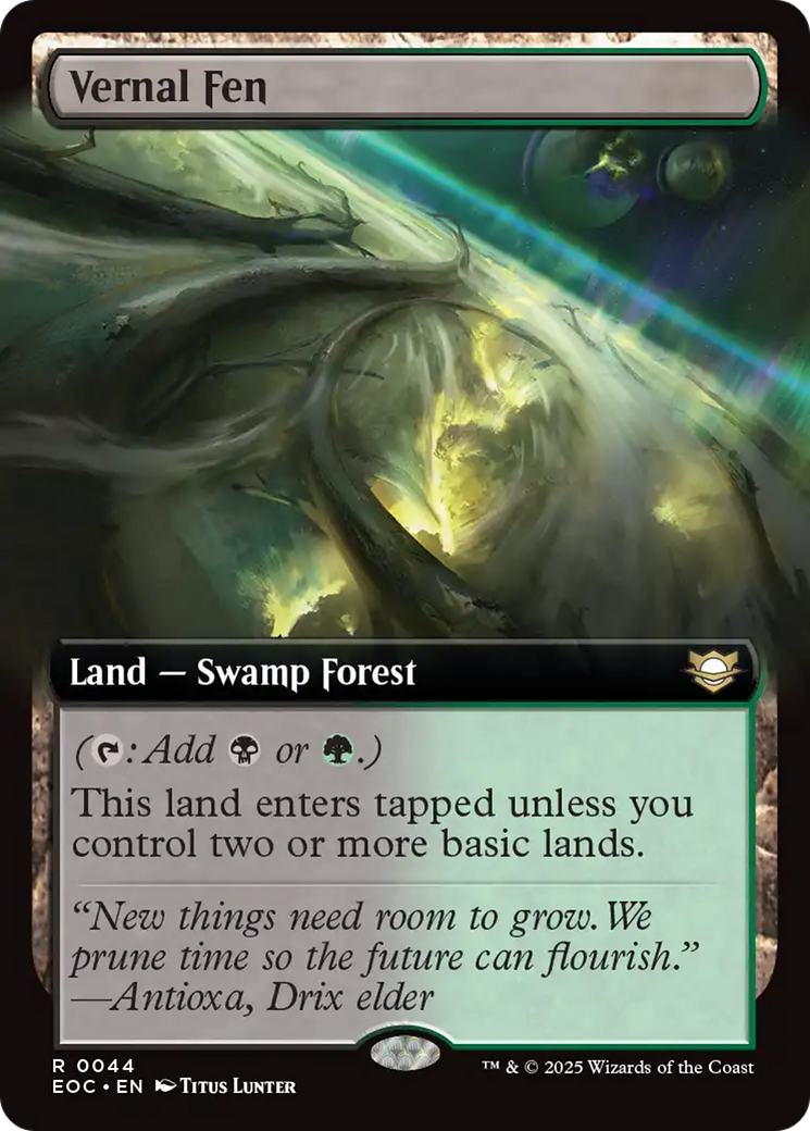 Vernal Fen (Extended Art) [Edge of Eternities Commander] (Display Case)