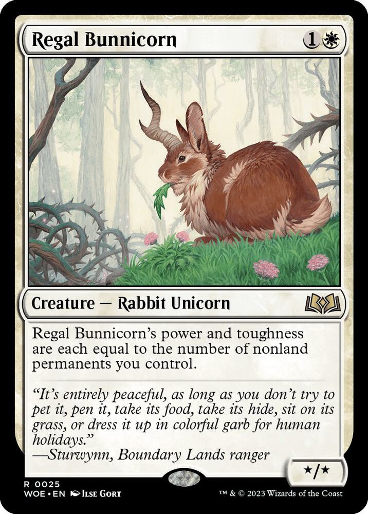 Regal Bunnicorn (Extended Art) [Wilds of Eldraine]
