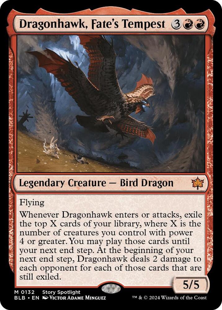 Dragonhawk, Fate's Tempest [Bloomburrow] (Display Case)