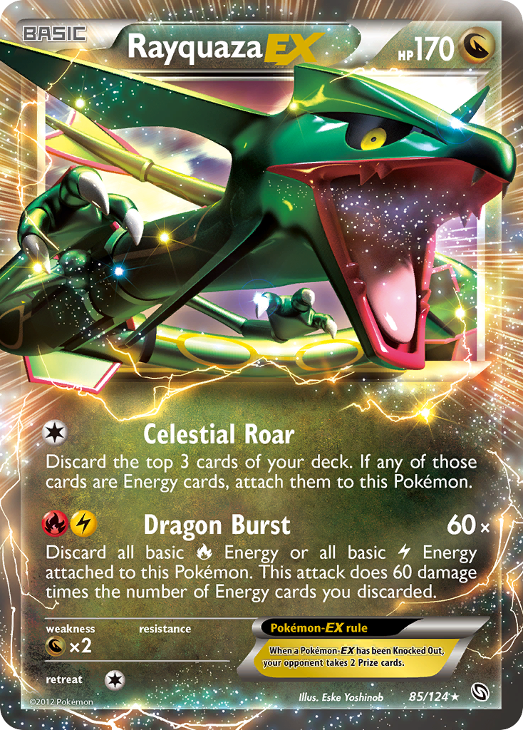 Rayquaza EX (85/124) [Black & White: Dragons Exalted] (Display Case)