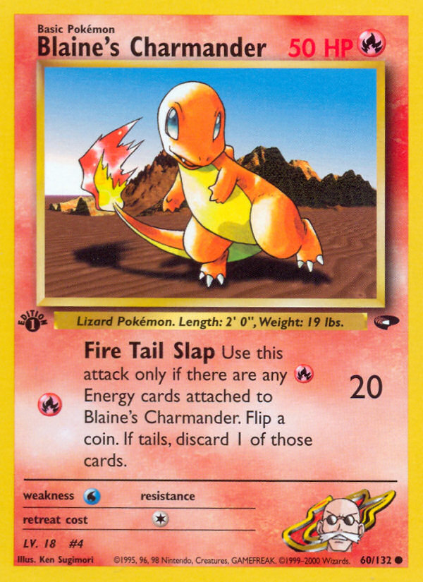 Blaine's Charmander (60/132) [Gym Challenge 1st Edition] (Display Case)