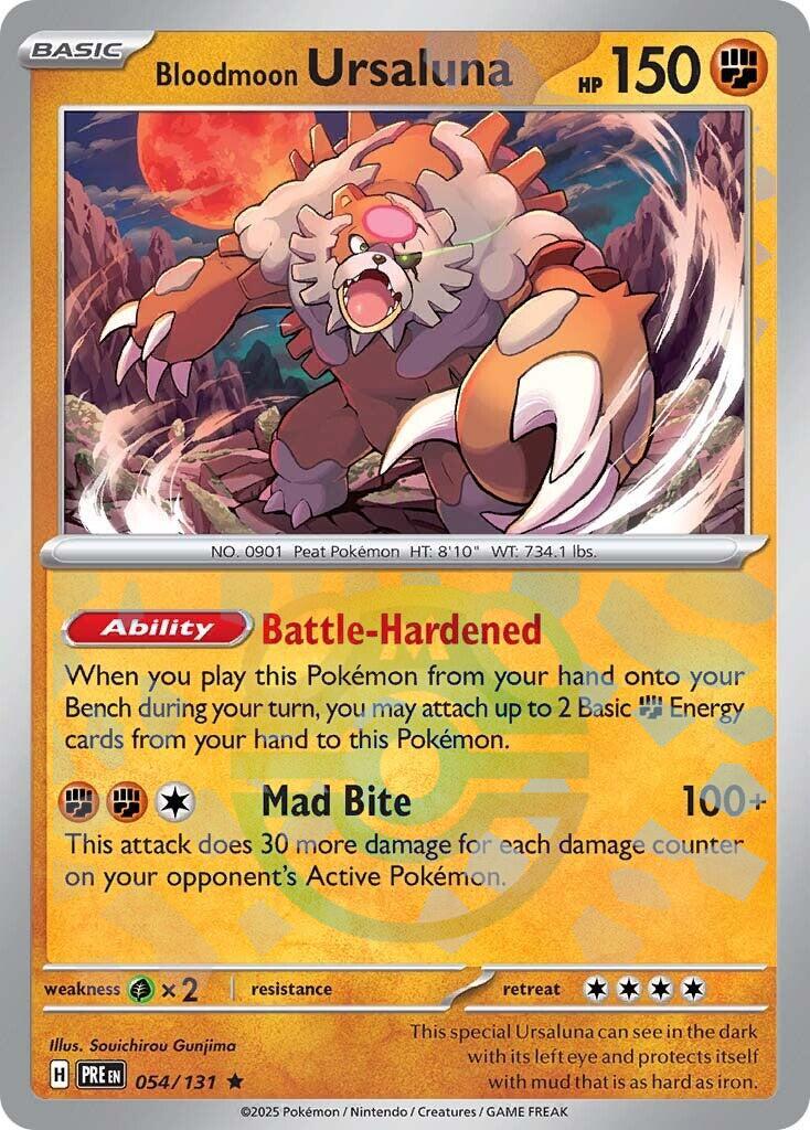 Bloodmoon Ursaluna (054/131) (Master Ball Pattern) [Scarlet & Violet: Prismatic Evolutions] (Display Case)