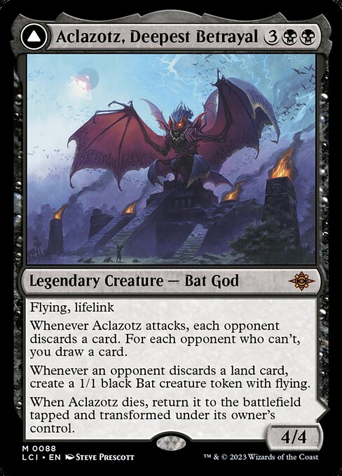 Aclazotz, Deepest Betrayal // Temple of the Dead [The Lost Caverns of Ixalan #88] (Display Case)