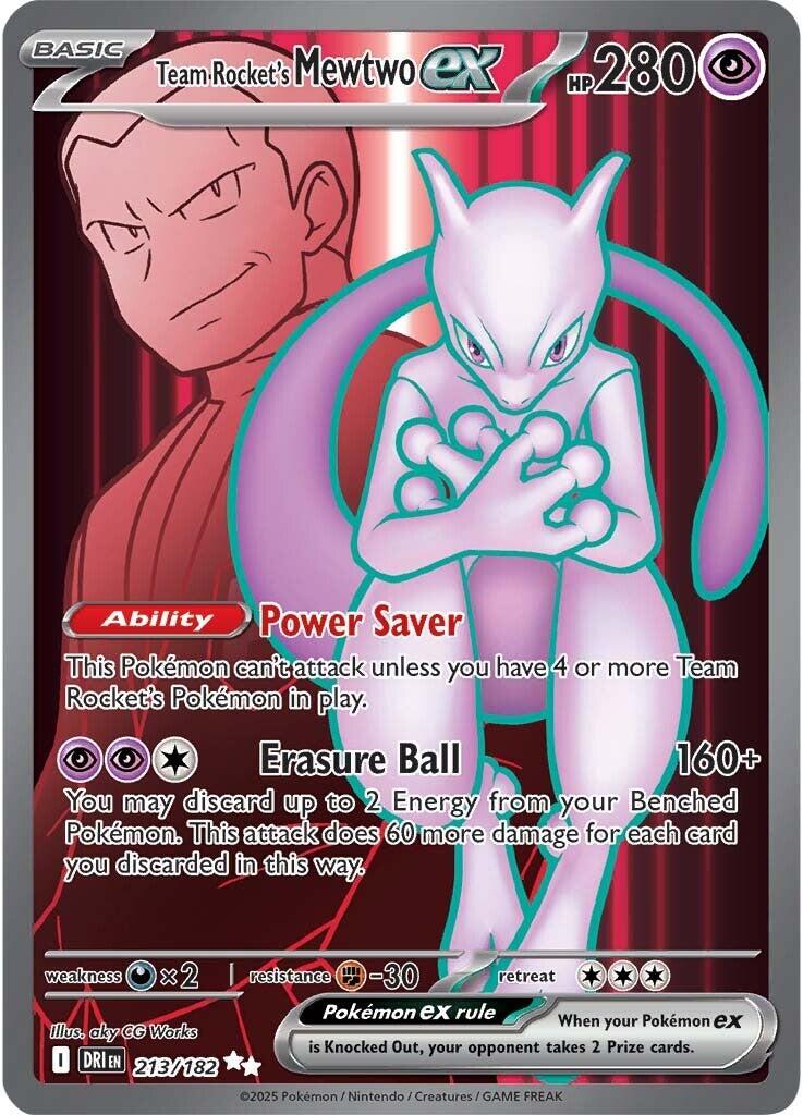Team Rocket's Mewtwo ex (213/182) [Scarlet & Violet: Destined Rivals] (Display Case)