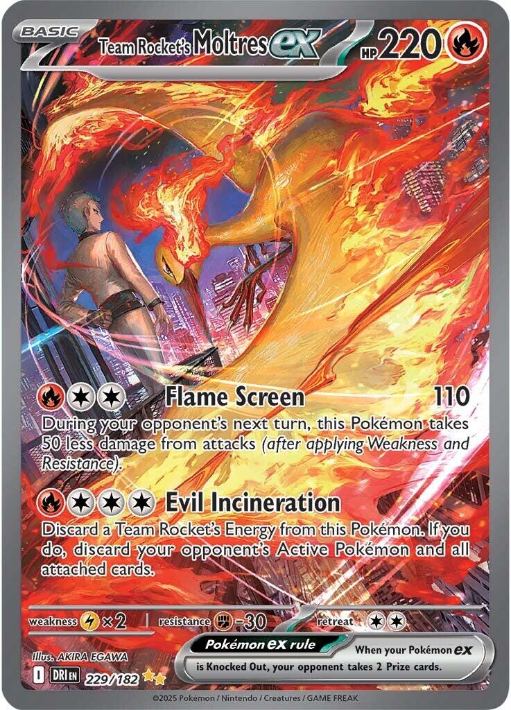 Team Rocket's Moltres ex (229/182) [Scarlet & Violet: Destined Rivals] (Display Case)