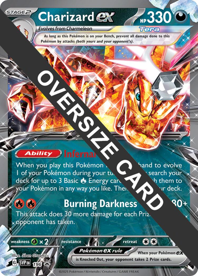 Charizard EX (196) (Jumbo Card) [Scarlet & Violet: Black Star Promos] (Display Case)