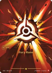 Origins - Fury Rune (Alternate Art) (Foil) (Display Case)