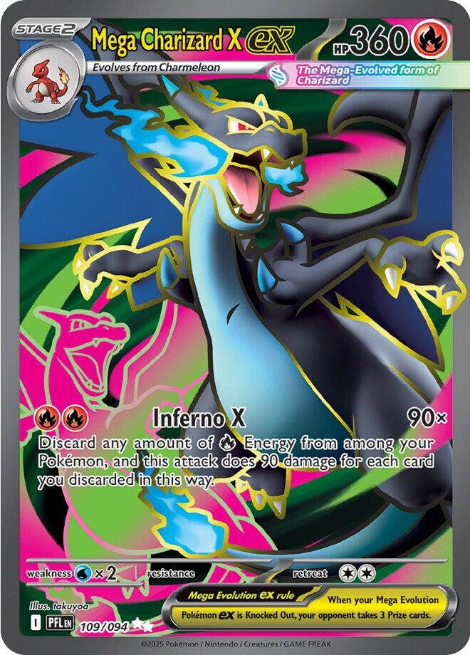 Mega Charizard X ex (109/094) [Mega Evolution: Phantasmal Flames] (Display Case)