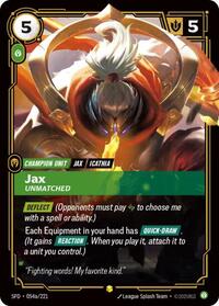 Spiritforged - Jax - Unmatched (Alternate Art) (Foil)