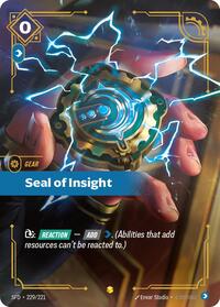 Spiritforged - Seal of Insight (Overnumbered) (Foil)