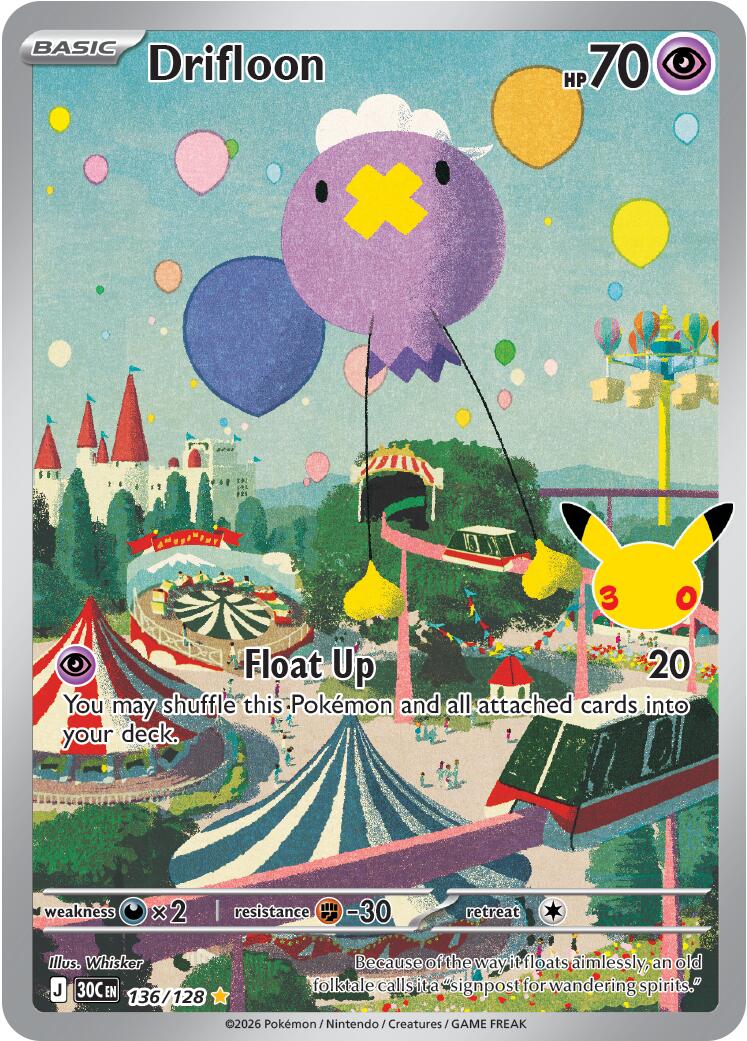 Drifloon (136/128) [Mega Evolution: 30th Celebration] (Display Case)