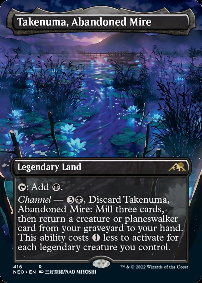 Takenuma, Abandoned Mire (Borderless Alternate Art) [Kamigawa: Neon Dynasty] (Display Case)