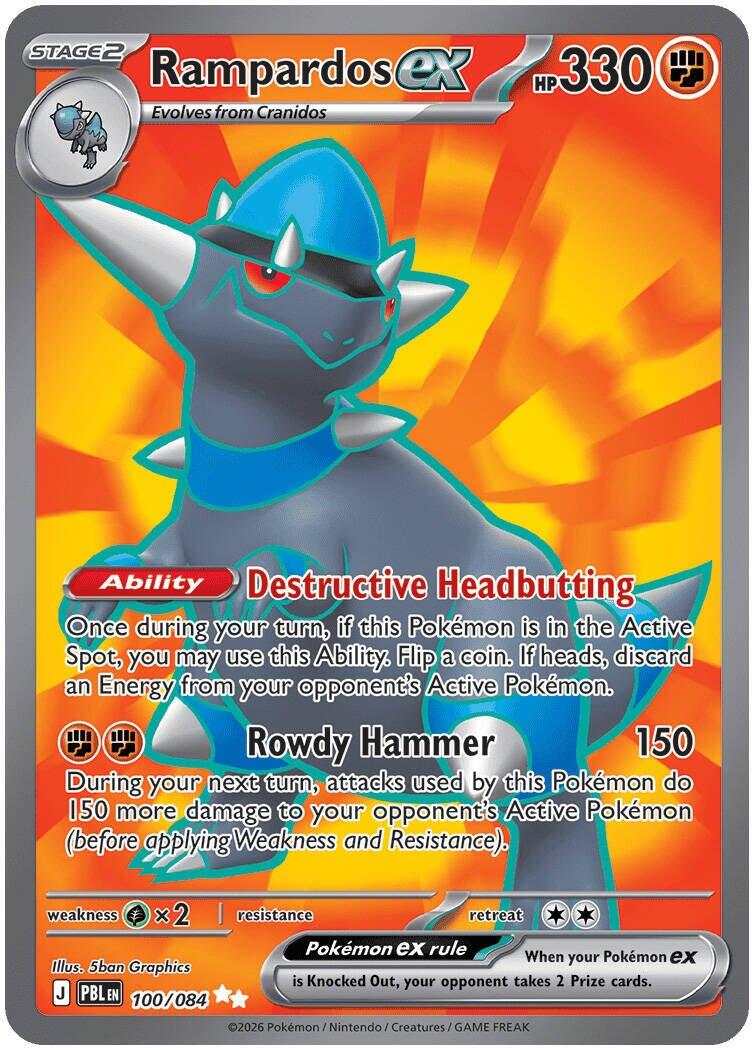 Rampardos ex (100/084) [Mega Evolution: Pitch Black] (Display Case)