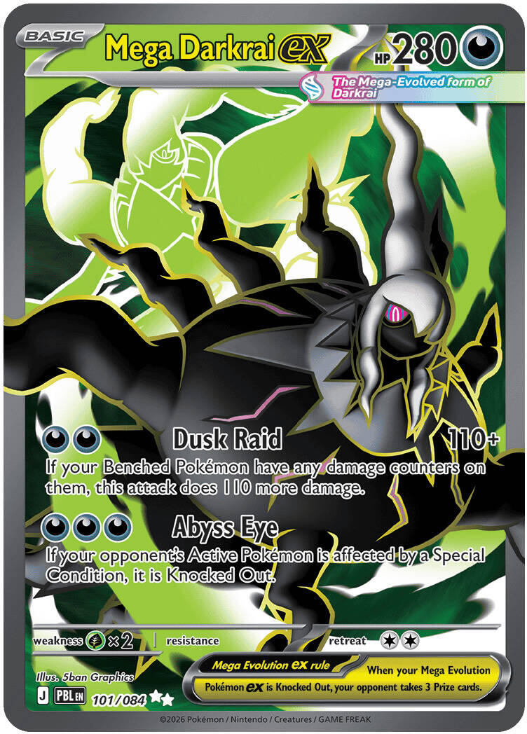 Mega Darkrai ex (101/084) [Mega Evolution: Pitch Black] (Display Case)
