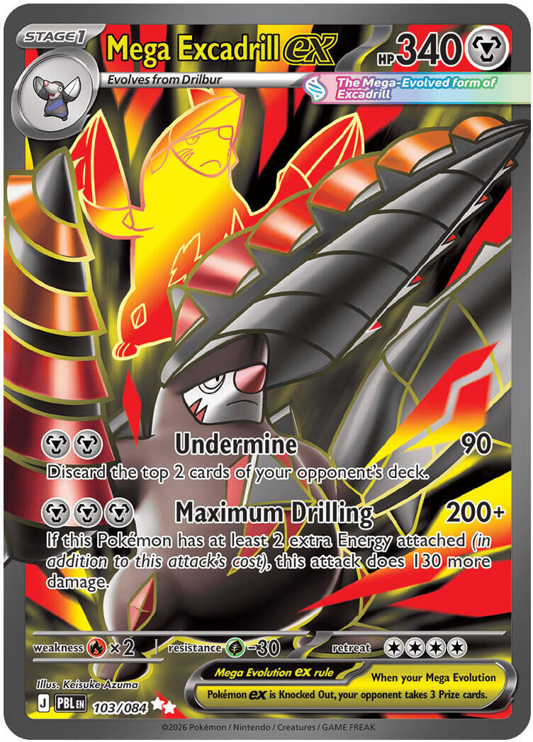 Mega Excadrill ex (103/084) [Mega Evolution: Pitch Black] (Display Case)
