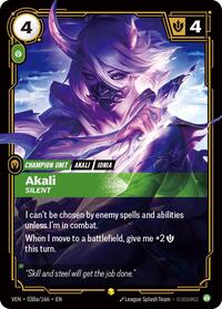 Vendetta - Akali, Silent (Alternate Art) (Foil) (Display Case)