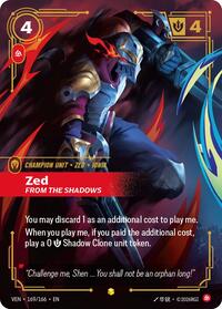 Vendetta - Zed, From the Shadows (Overnumbered) (Foil) (Display Case)