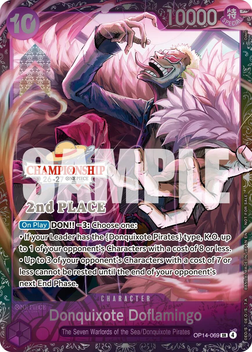 Donquixote Doflamingo (CS 26-27 2nd Place Trophy Card) [One Piece Promotion Cards]