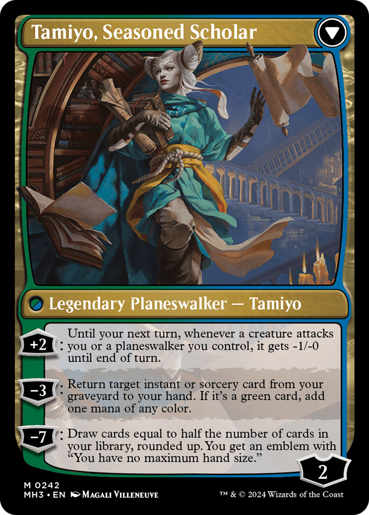Tamiyo, Inquisitive Student // Tamiyo, Seasoned Scholar [Modern Horizons 3] (Display Case)
