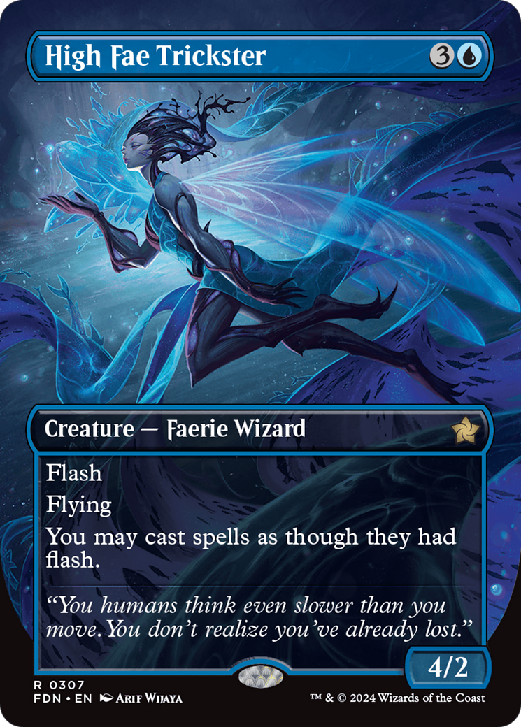 High Fae Trickster (Borderless) [Foundations] (Display Case)