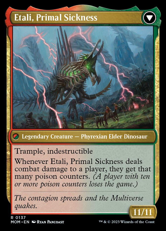 Etali, Primal Conqueror // Etali, Primal Sickness [March of the Machine] (Display Case)