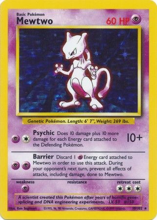 Mewtwo (10/102) [Base Set Unlimited] (Display Case)