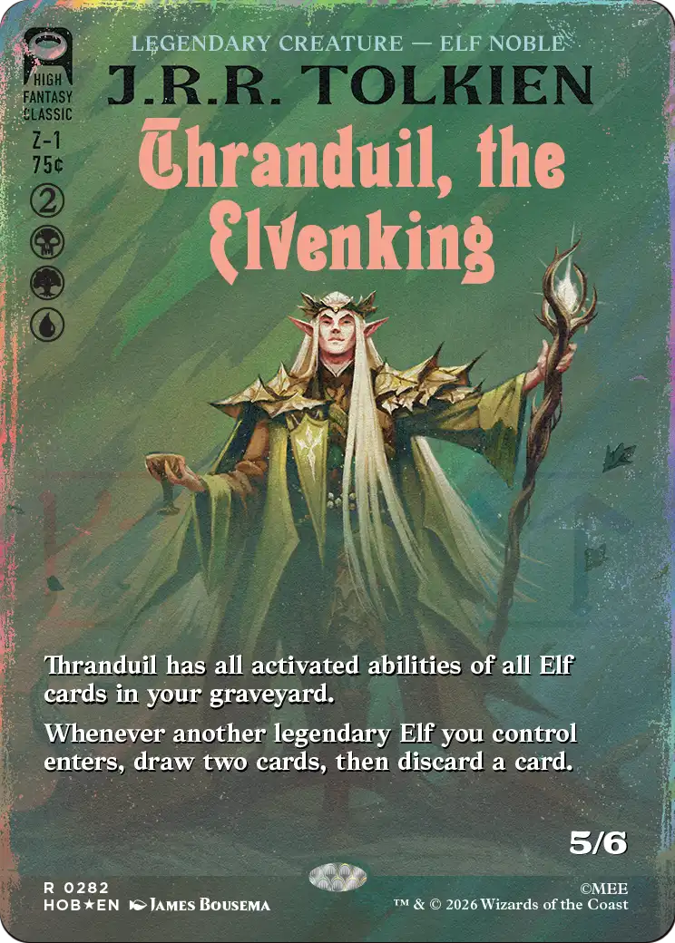Thranduil, the Elvenking (Borderless) (Surge Foil) [The Hobbit] (Display Case)