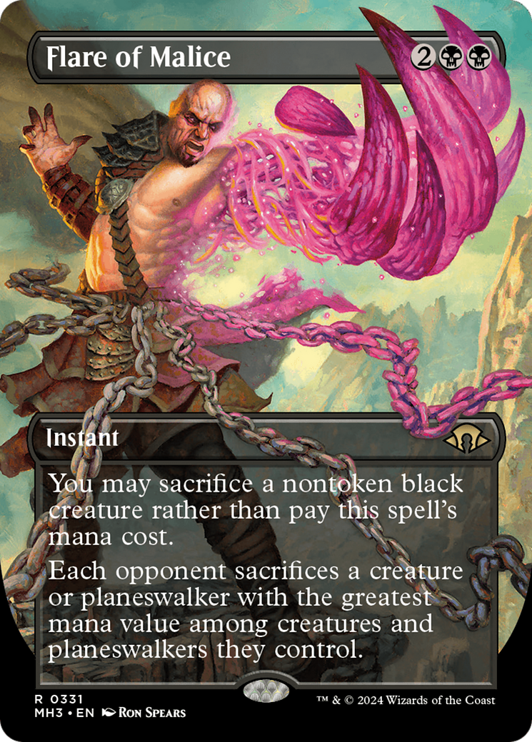 Flare of Malice (Borderless) [Modern Horizons 3] (Display Case)