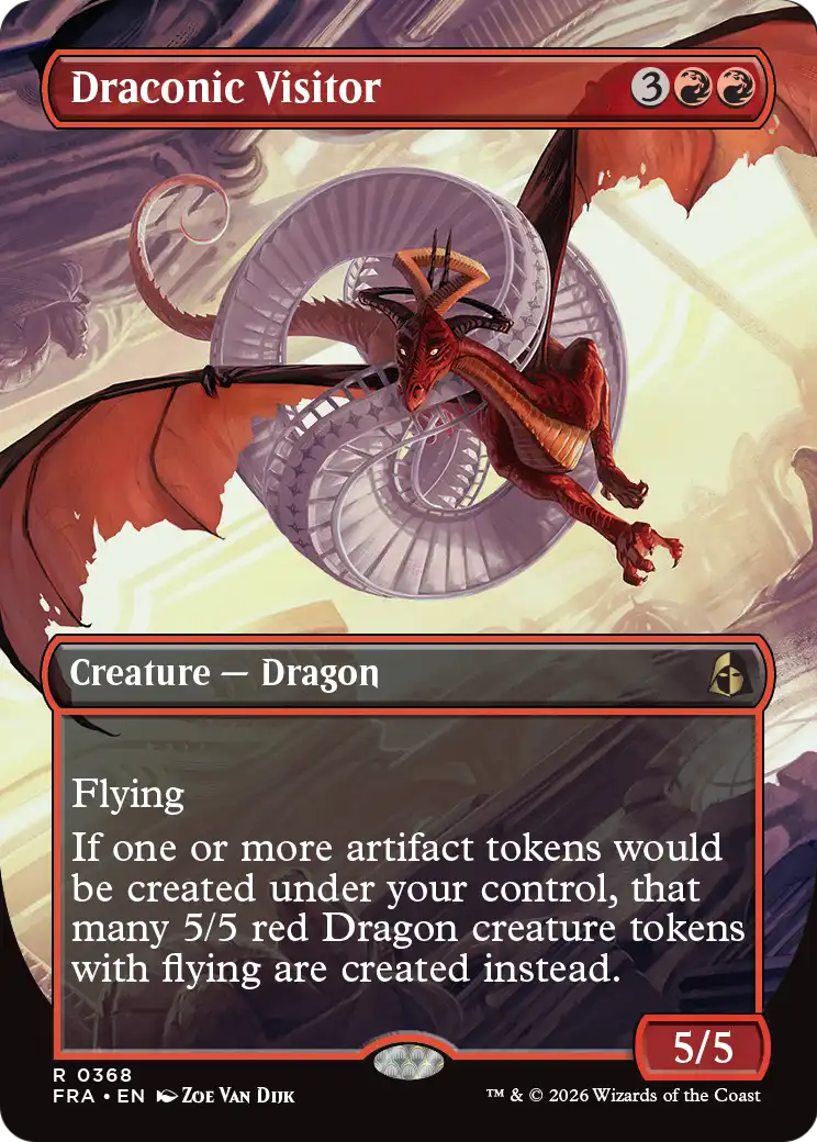 Draconic Visitor (Borderless) [Reality Fracture] (Display Case)