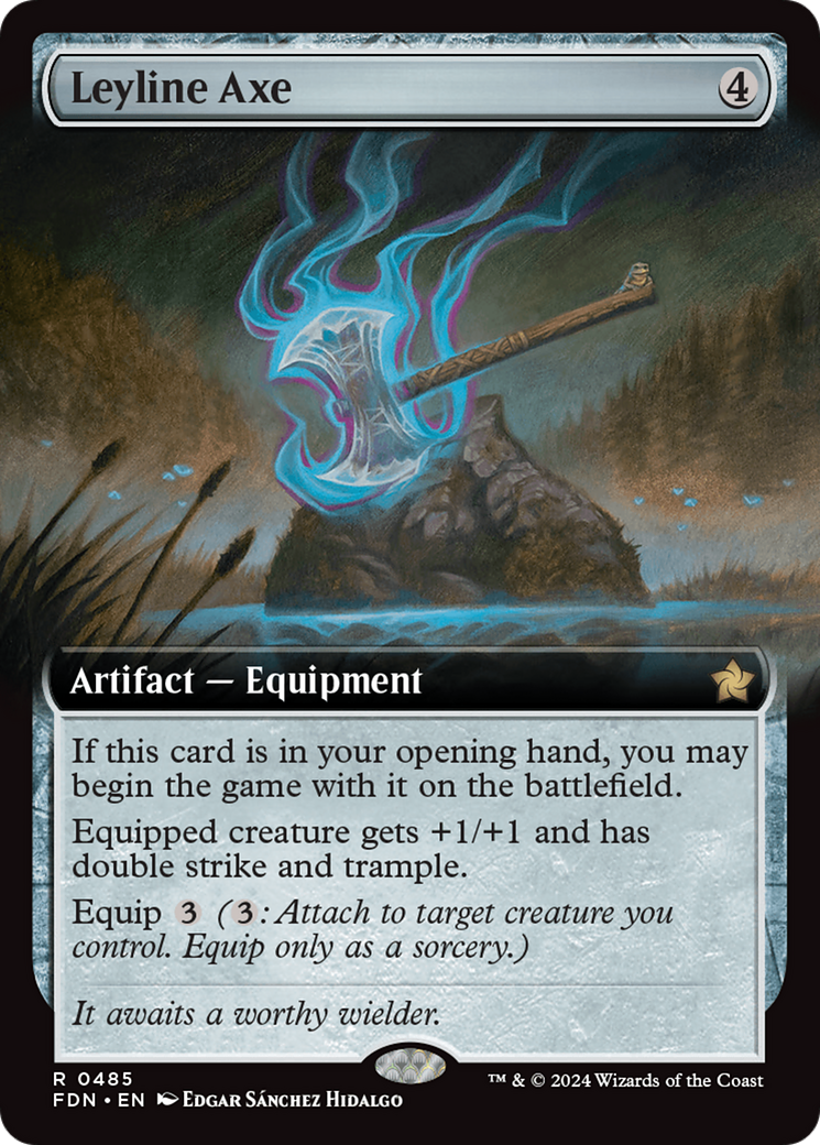Leyline Axe (Extended Art) [Foundations] (Display Case)
