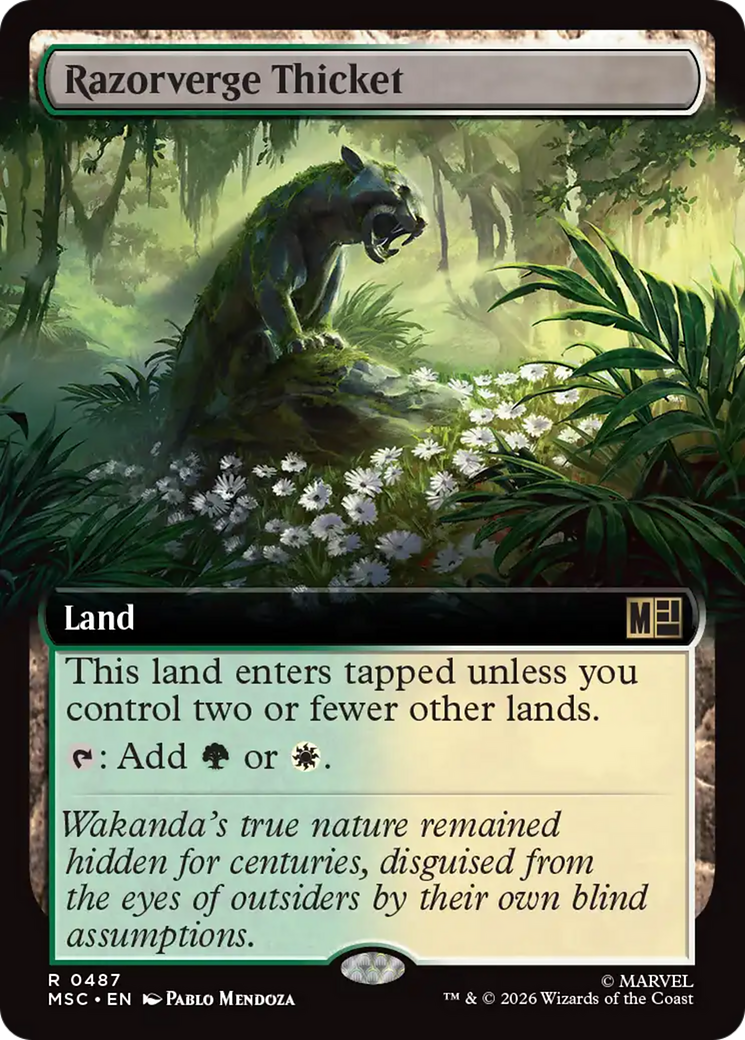 Razorverge Thicket (Extended Art) [Marvel Super Heroes Commander] (Display Case)