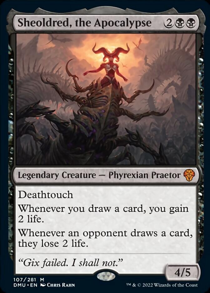 Sheoldred, the Apocalypse [Dominaria United] (Display Case)