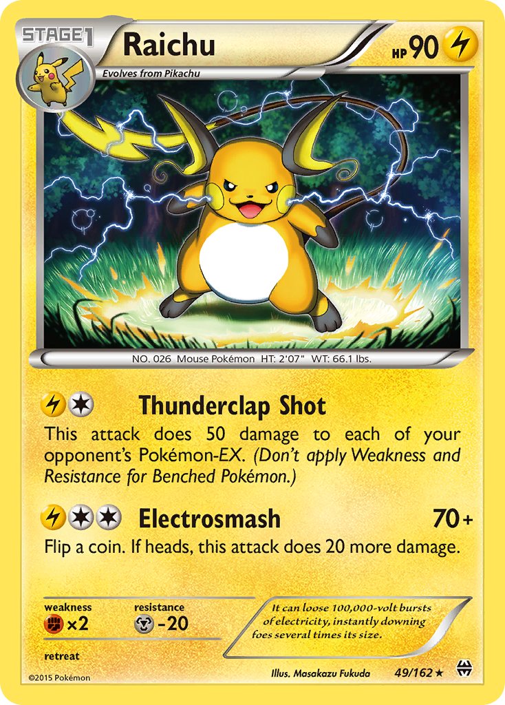 Raichu (49/162) (Theme Deck Exclusive) [XY: BREAKthrough] (Display Case)