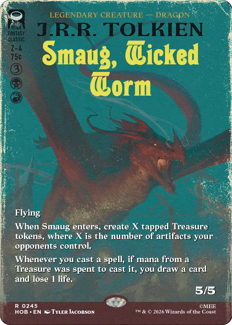 Smaug, Wicked Worm (Borderless) [The Hobbit] (Display Case)