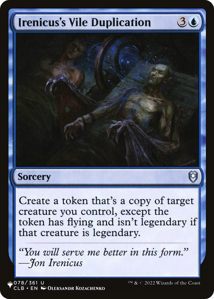 Irenicus's Vile Duplication [The List Reprints] (Display Case)