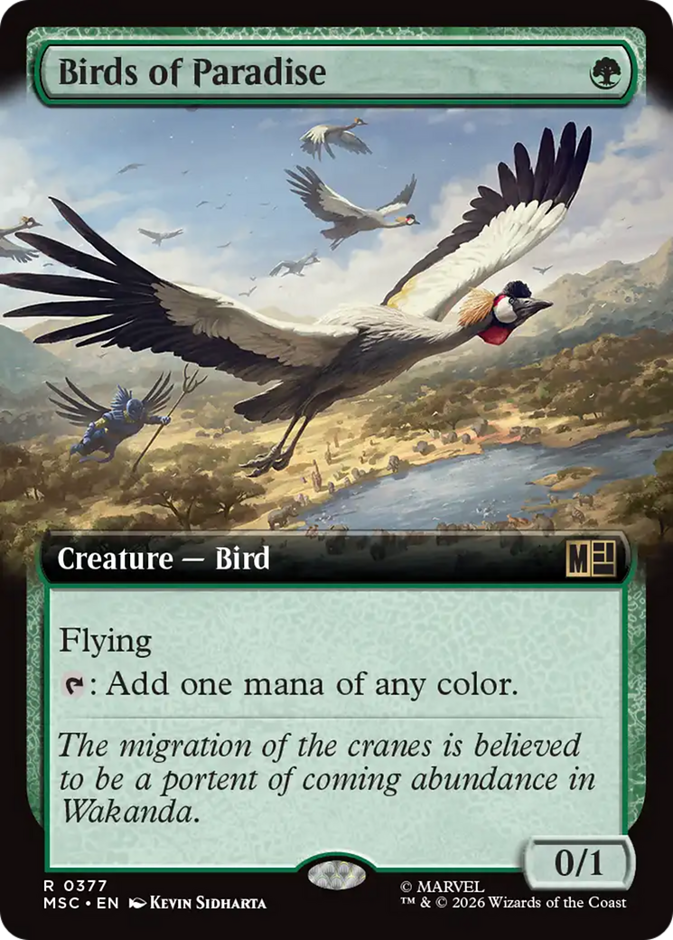 Birds of Paradise (Extended Art) [Marvel Super Heroes Commander] (Display Case)