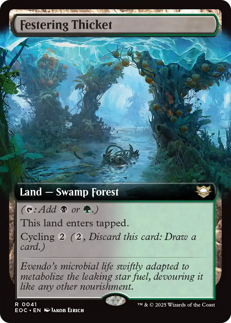 Festering Thicket (Extended Art) [Edge of Eternities Commander] (Display Case)