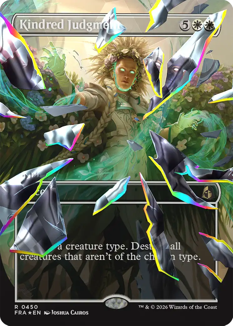 Kindred Judgment (Borderless) (Facet Foil) [Reality Fracture] (Display Case)
